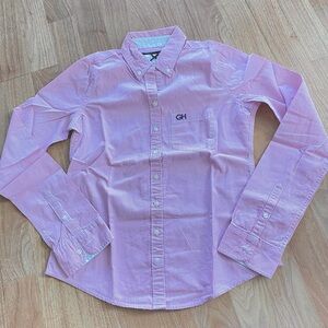 Gilly Hicks Pink Pinstripe Button Down Shirt